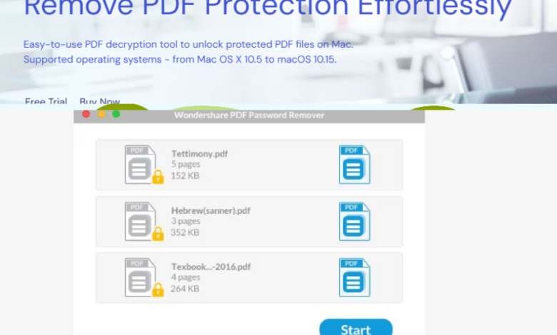 How to Use Wondershare PDF Password Remover for Mac Without Password