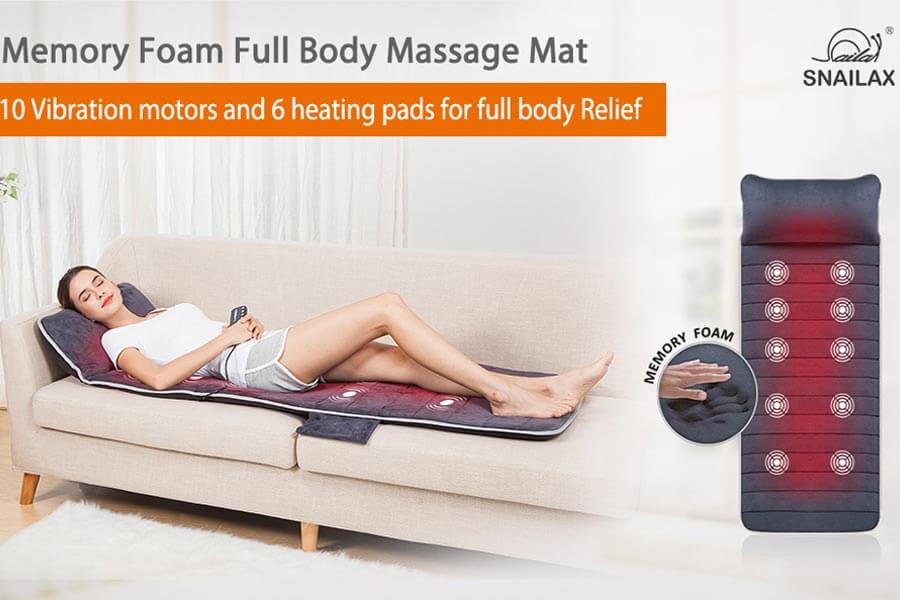 Memory Foam Full Body Massage Mat with Heat