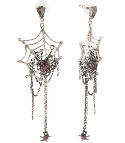 Skull spider earrings