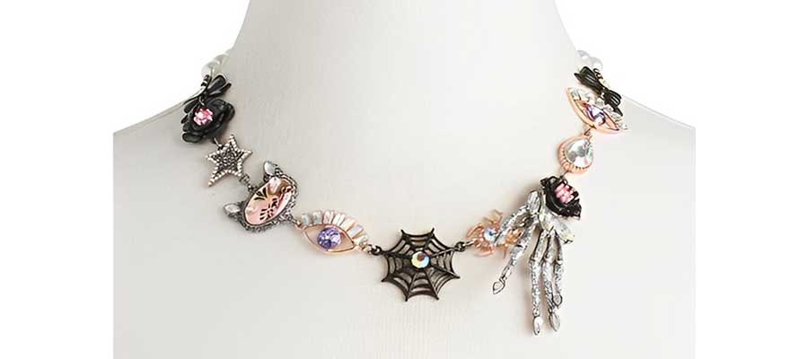 Spooky Charm Necklace: A Charmingly Spooky Statement